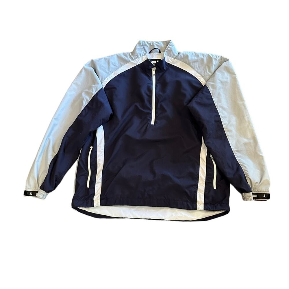 FootJoy Golfers Gray and Navy Windshirt Quarter Zip XL